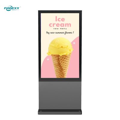 Bon prix 800-2500cd/M2 Haute luminosité Totem numérique extérieur Profil en aluminium de 55 pouces en ligne
