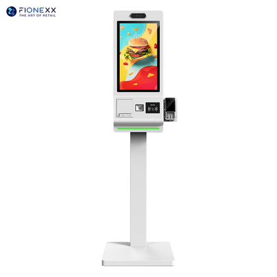 Bon prix 23Kiosques de libre-service de 0,6 pouces avec scanner QR et imprimante thermique pour la restauration rapide et le commerce de détail en ligne