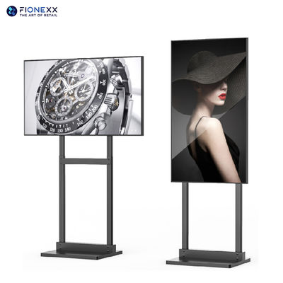 Bon prix 65 pouces 4K haute luminosité LCD vitrine affiche un paysage / portrait à une seule face en ligne