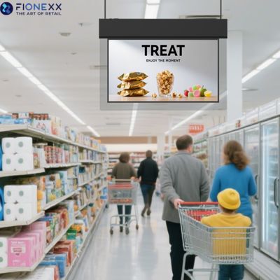 Bon prix Affichage suspendu à double face ultra-mince 43 pouces Affichage paysager 700nits + 700nits Affichage à haute définition à double face en ligne