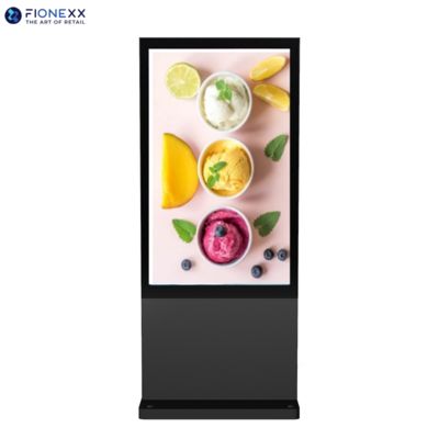 Bon prix Écran d'affichage publicitaire extérieur durable, totem numérique vertical sans ventilateur, Windows noir 49 pouces en ligne