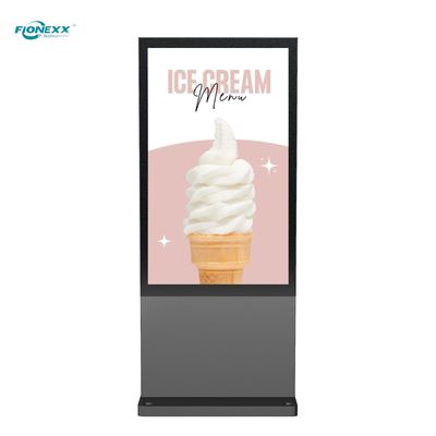 Bon prix La rue côté 800-2500nits Totem numérique extérieur 75 pouces Grain AD Board en ligne