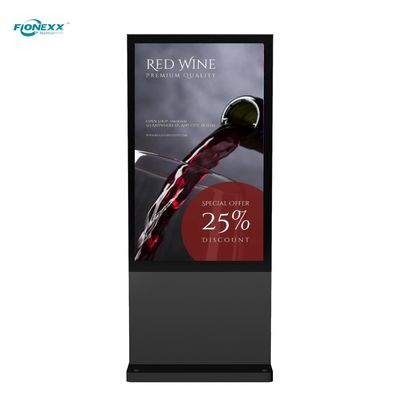 Bon prix 86 pouces tableau noir AD extérieur sans ventilateur totem numérique vertical en ligne