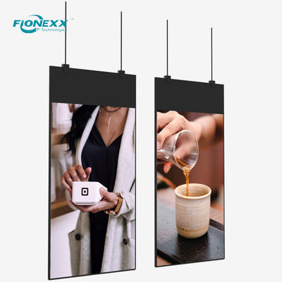 Bon prix OEM Affichage LCD suspendu à double face Affichage numérique vertical 700nits en ligne