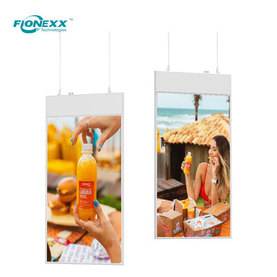 Bon prix Double face 700nits signalisation numérique suspendue 55 pouces plafond monté en ligne