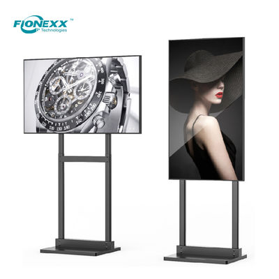 65 pouces 4K haute luminosité LCD vitrine affiche un paysage / portrait à une seule face