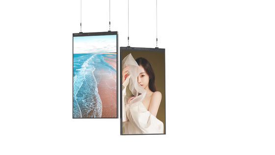 Affichage LCD haute luminosité monté au plafond de 55 à 65 pouces pour la publicité en intérieur