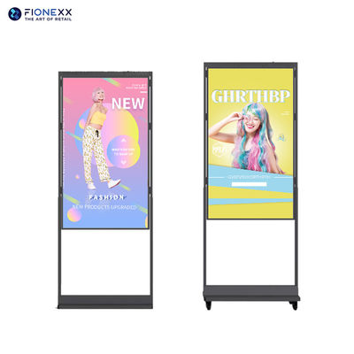 Bon prix Affichage publicitaire de magasin suspendu de 55 pouces de haute luminosité pour fenêtre intérieure face à la signalisation numérique en ligne