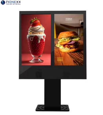 Display de marketing de la restauration rapide LCD à l'aide de la signalisation numérique Drive-Through WiFi Display de marketing de la restauration rapide Menu en libre-service 55 pouces Display extérieur à travers la signalisation numérique