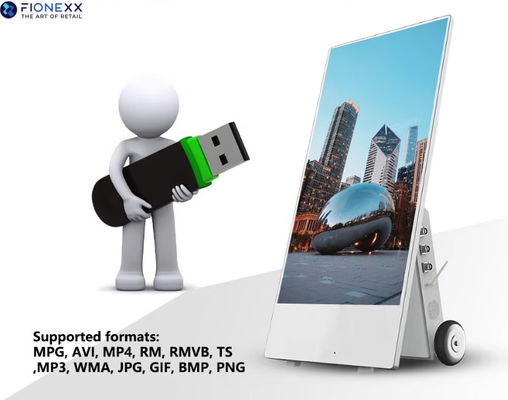 IP65 Affiche numérique extérieure électronique à batterie de 43 pouces