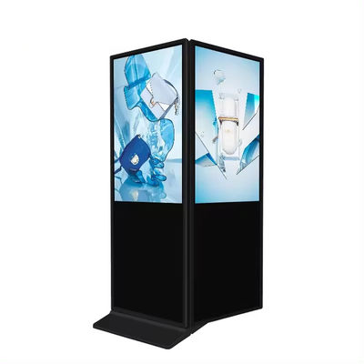 Bon prix Kiosque à sol double face à haute résolution de 55 pouces pour la publicité intérieure en ligne