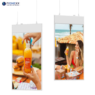 Affichage LCD haute luminosité monté au plafond de 55 à 65 pouces pour la publicité en intérieur