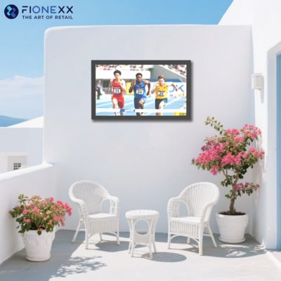 Téléviseur QLED étanche Plein Soleil 2000 nits 3500 nits 4k Télévision HD Boîtier entièrement métallique IP65 IP66 TV extérieure avec télécommande