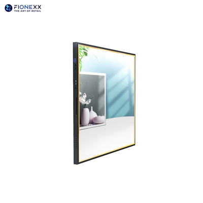 Bon prix Écran LCD carré de 22 pouces avec verre miroir, cadre noir et or, affichage numérique, signalisation numérique haute définition en ligne