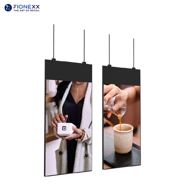 Bon prix OEM Affichage LCD suspendu à double face Affichage numérique vertical 700nits en ligne