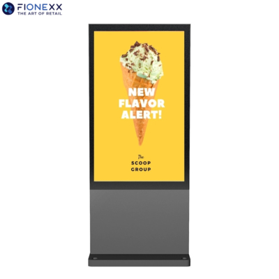 Bon prix 75 pouces gris Android affichage numérique extérieur totem Bezel lisse en ligne