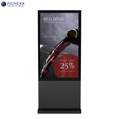 Bon prix 86 pouces tableau noir AD extérieur sans ventilateur totem numérique vertical en ligne