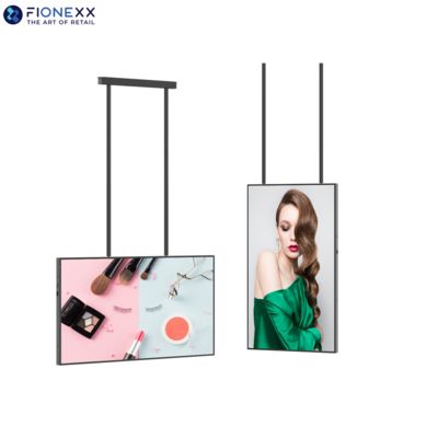 Affichage de fenêtre LCD à une face suspendue haute luminosité avec affichage de portrait et de paysage