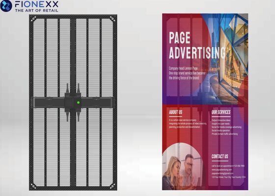 Bon prix P5.9 P6.9 P10.4 Personnalisation Flexible GOB Ultra Léger Excellente Dissipation de la Chaleur Conception Étanche IP65 Cadre en Fibre de Carbone Affichage Transparent LED Haute Transparence en ligne