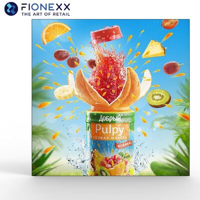 Bon prix Cadre de panneau en fibre de carbone à faible consommation d'énergie conçu pour être léger, module tout-en-un, installation rapide avant et arrière, ajustement flexible de la courbure, écran LED extérieur en ligne