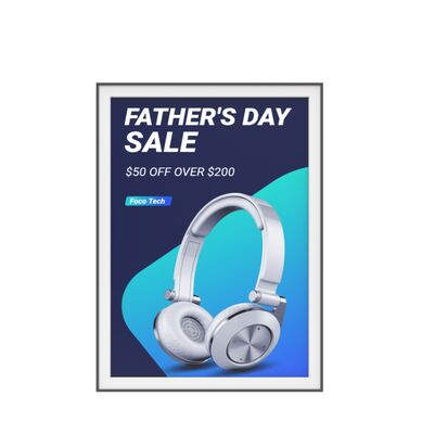 Panneau d'accueil ultra fin à écran couleur E Ink, lisible au soleil, pour événements, panneau d'affichage publicitaire E Paper