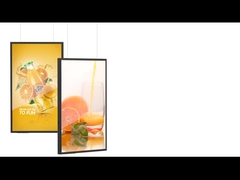 Affichage publicitaire vertical suspendu au plafond Affichage de fenêtre double face de 43 pouces